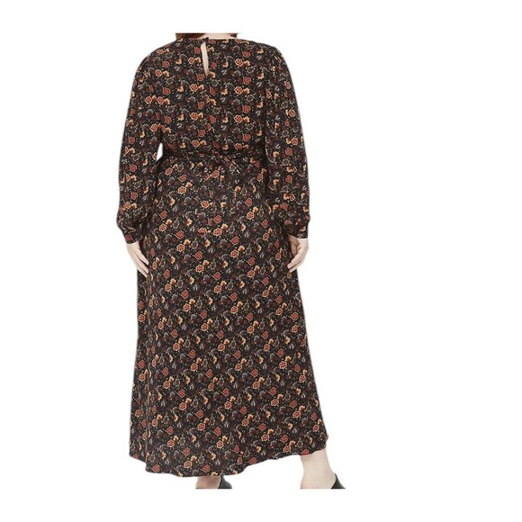 LANE BRYANT Maxi Dress Women 22 Plus Floral Bohemian Boho Long Sleeve Fall - Picture 2 of 12